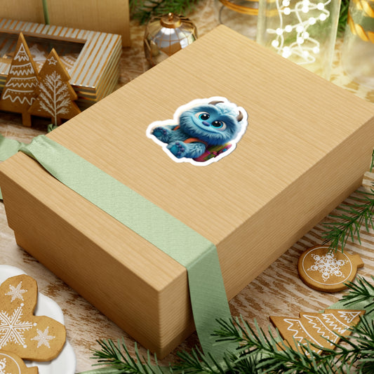 Cute Blue Furry Monster with Backpack on Subway | The Monster Library
