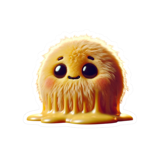 The Melting Peach Monster Sticker | The Monster Library