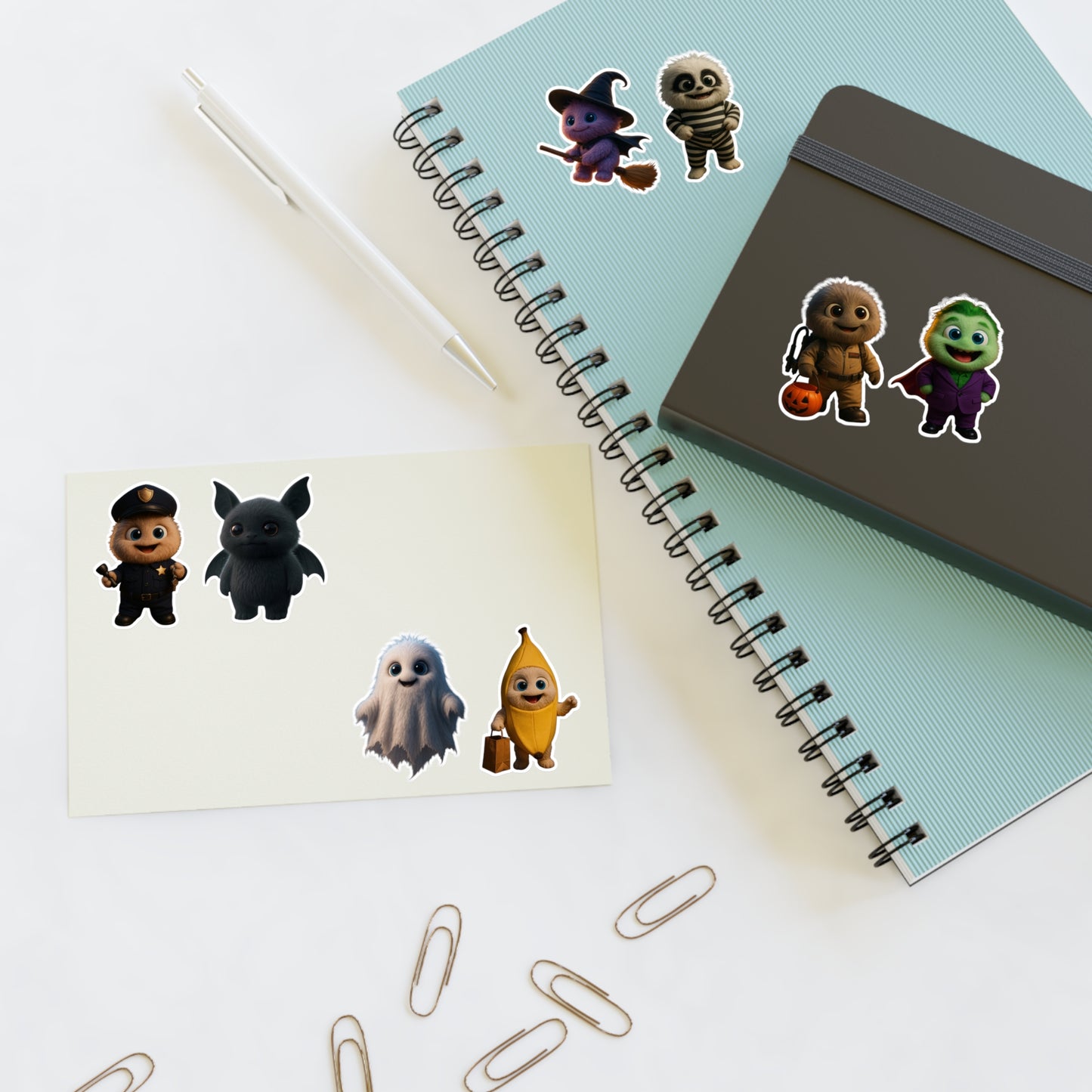 Whimsical Monster Sticker Sheet