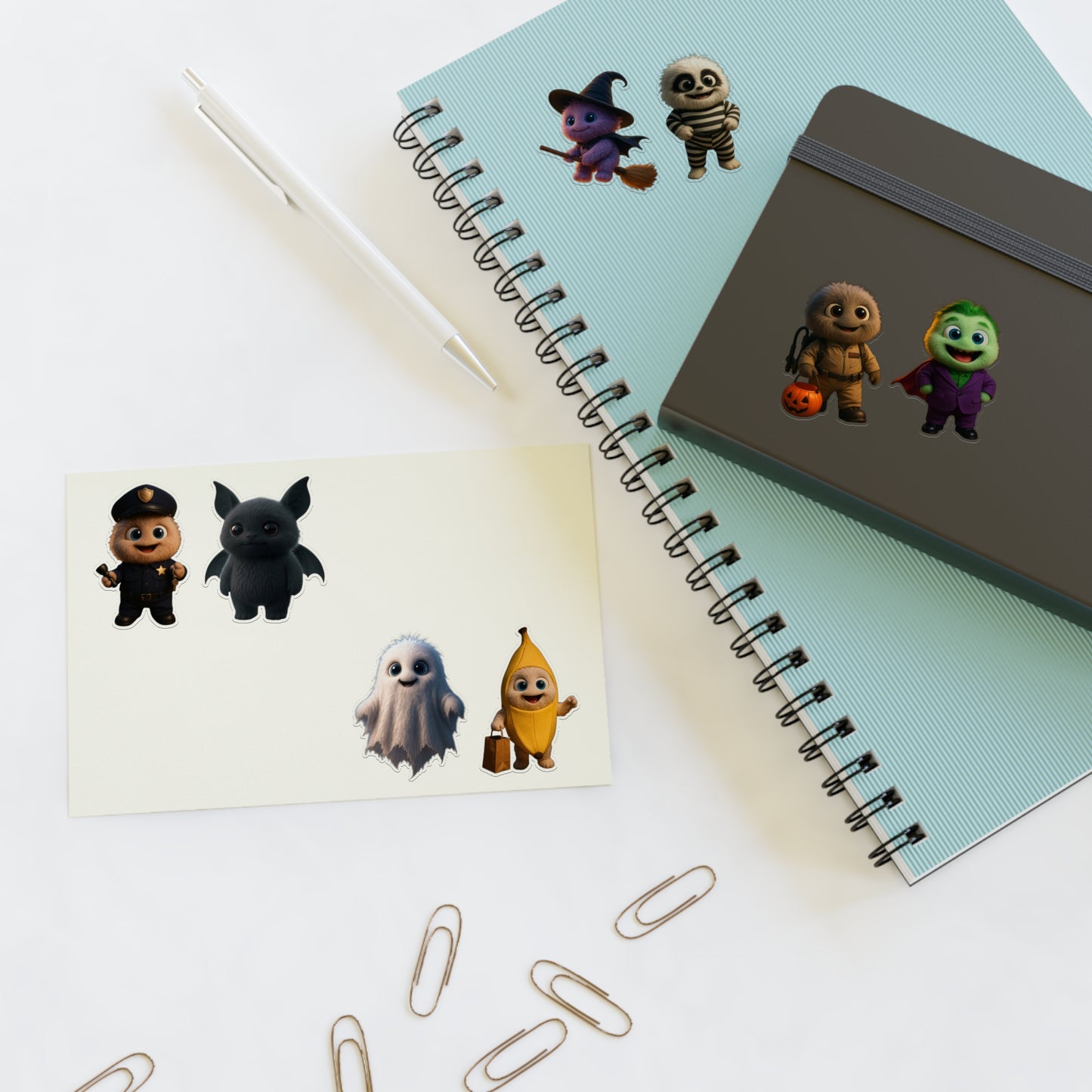 Whimsical Monster Sticker Sheet