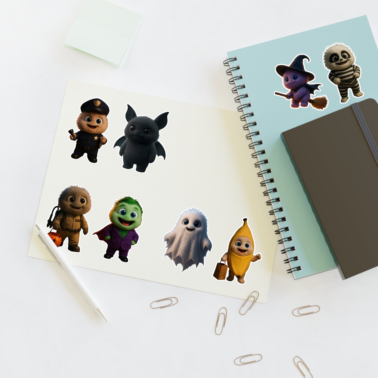Whimsical Monster Sticker Sheet