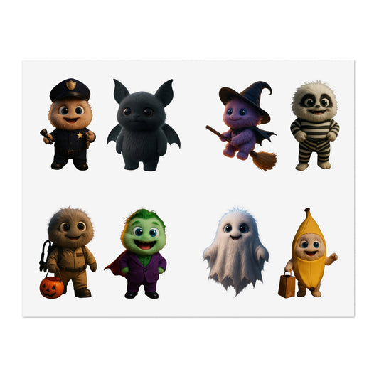 Whimsical Monster Sticker Sheet