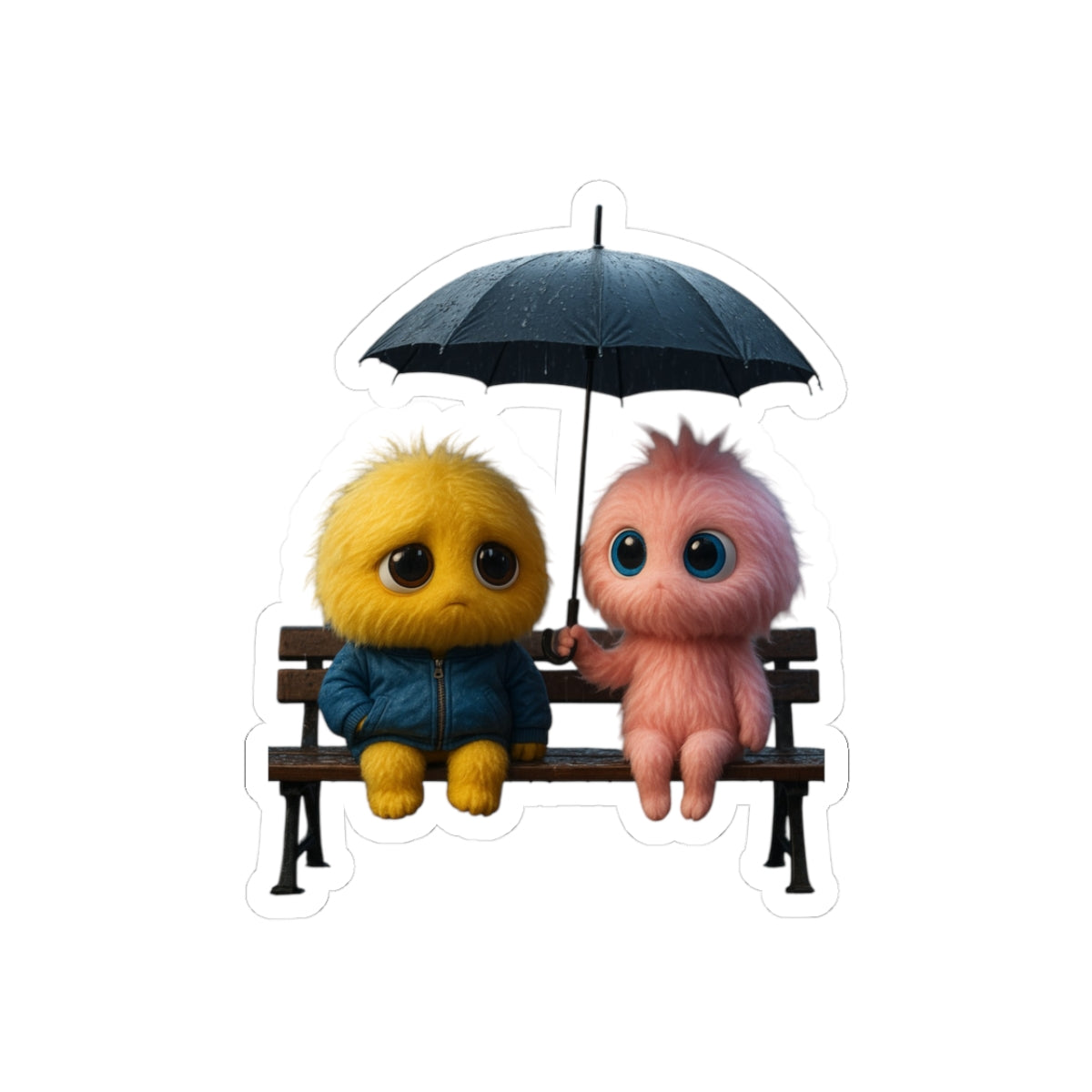 Monsters Holding Umbrella