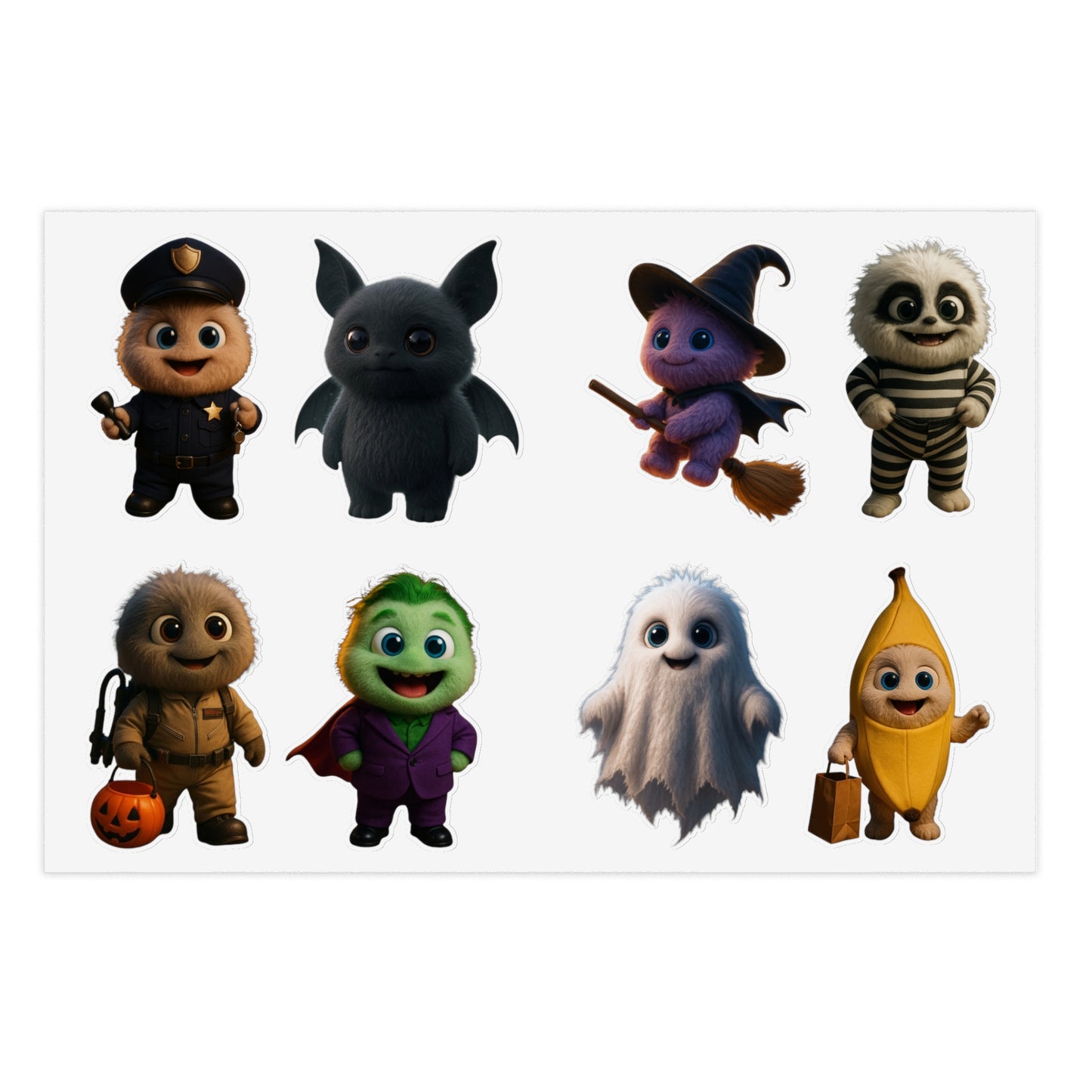 Whimsical Monster Sticker Sheet